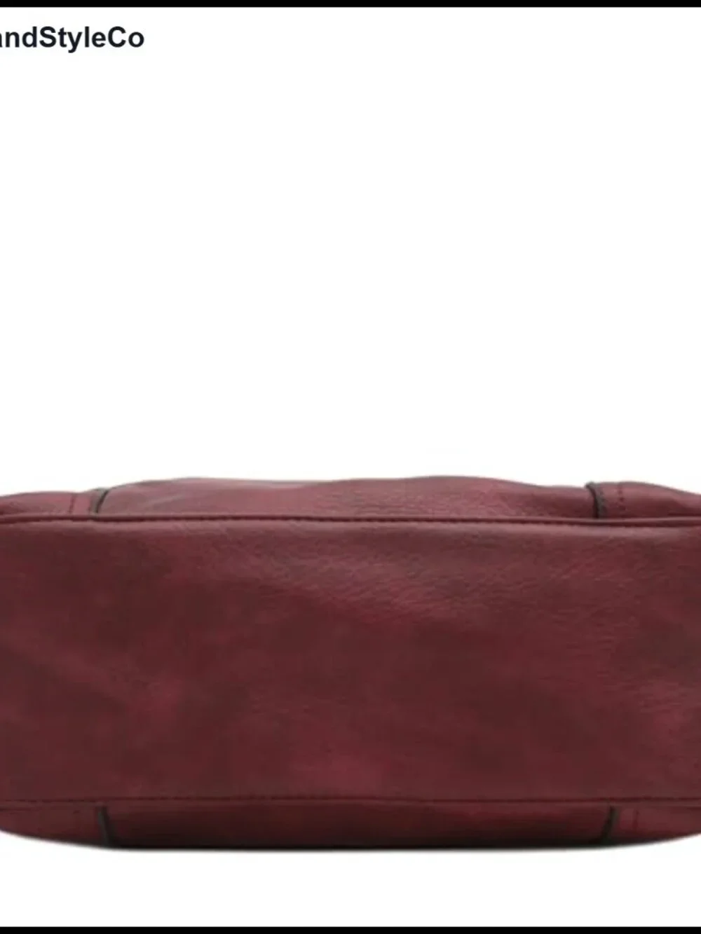 ALYSSA Hobo Shoulder Bag Faux Leather Zipper Closure Detachable Strap Large